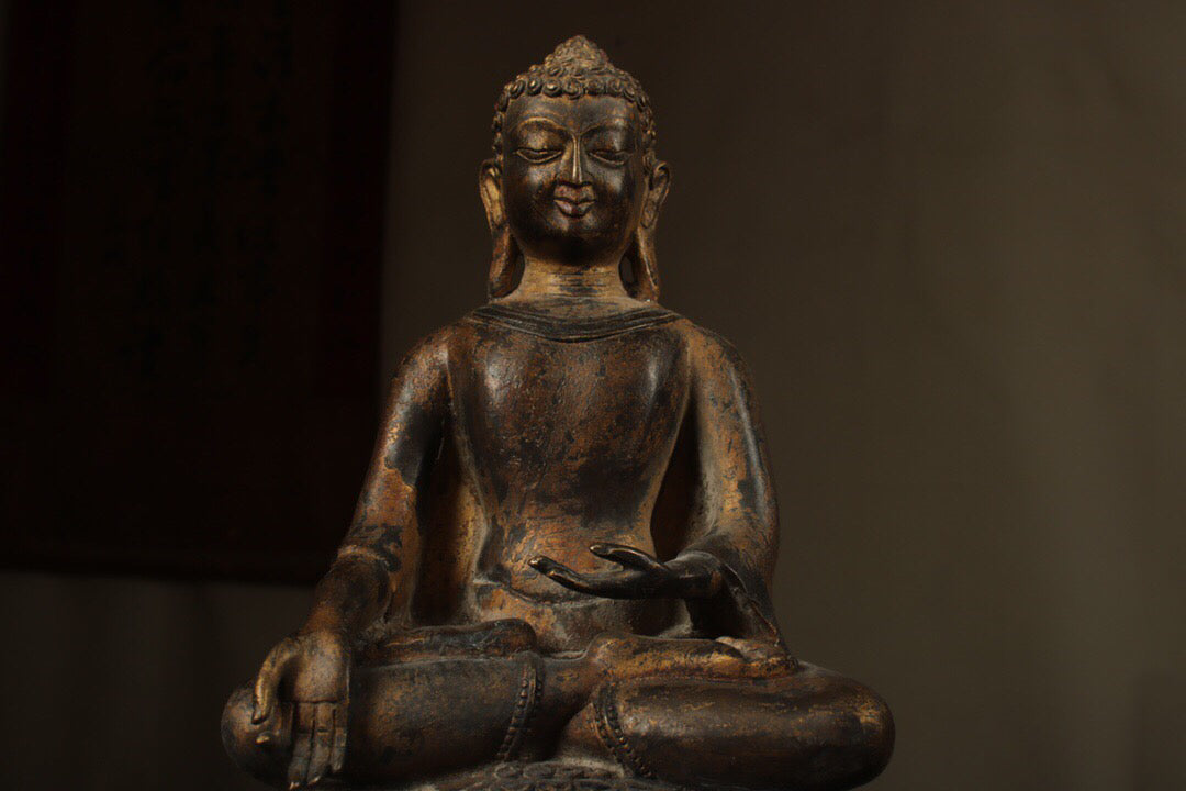 Chinese antique pure copper Three Treasures Buddha