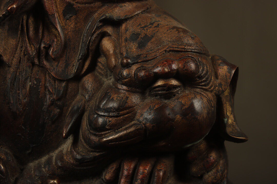 Chinese antique pure copper Manjusri Samantabhadra