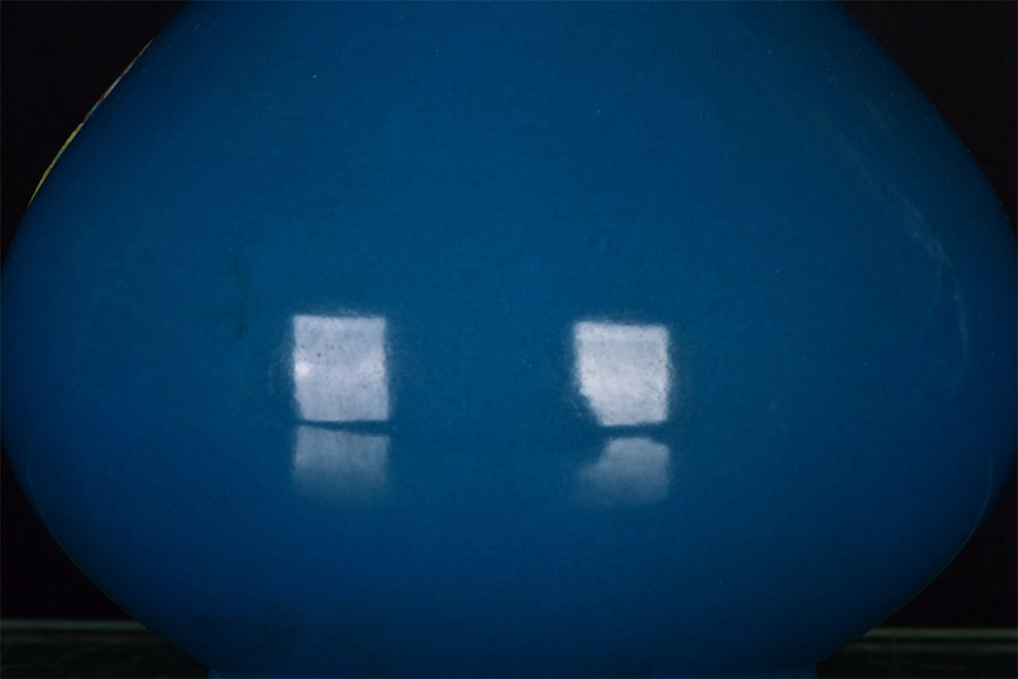 Chinese Antique Blue Glazed Pink Relief Peacock Play Peony Pattern Garlic Bottle