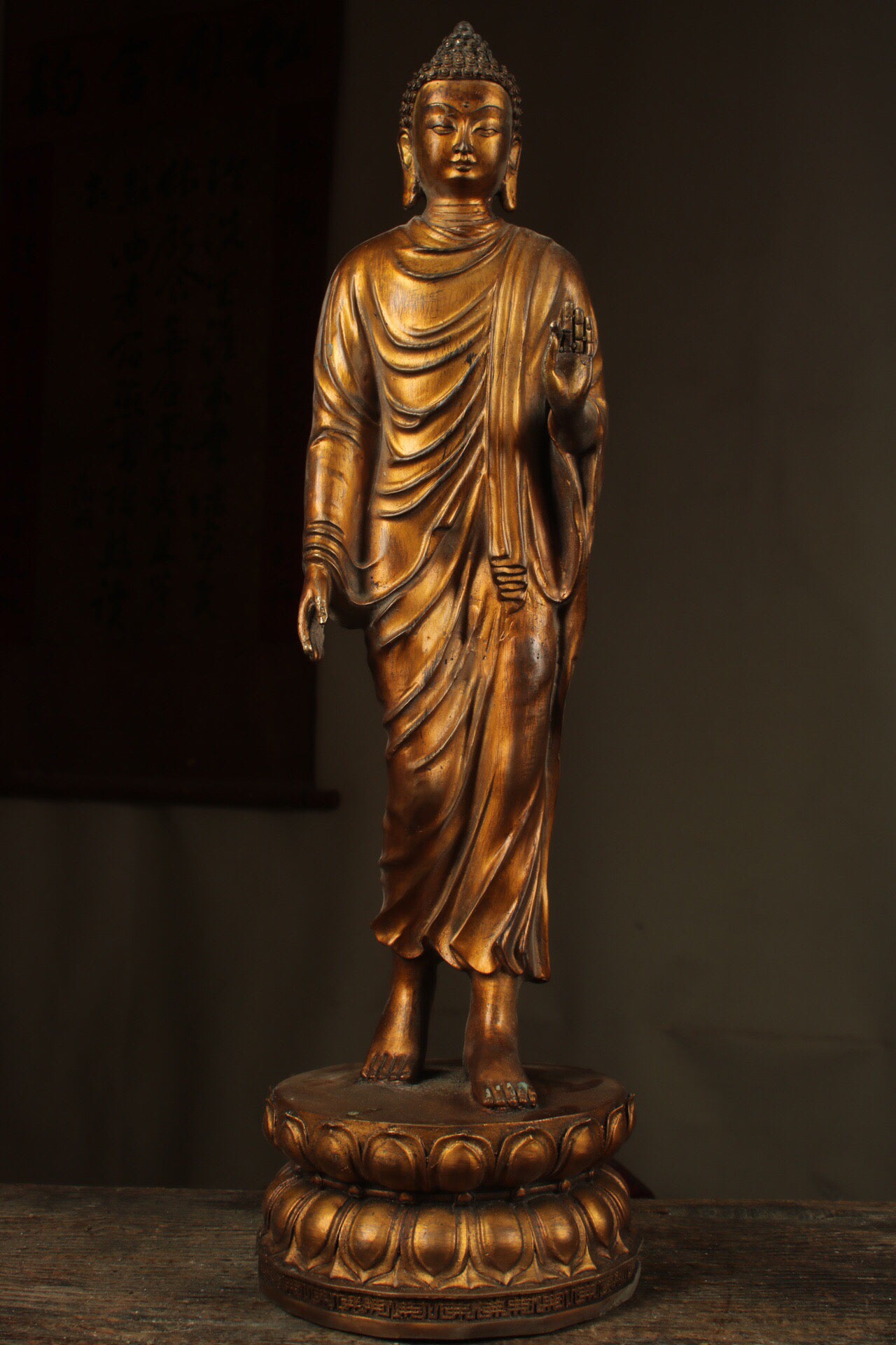 Chinese antique pure copper Buddha statue