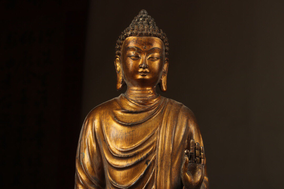 Chinese antique pure copper Buddha statue