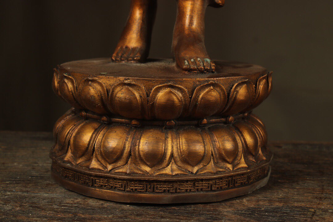 Chinese antique pure copper Buddha statue