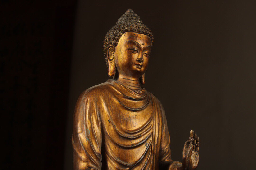 Chinese antique pure copper Buddha statue