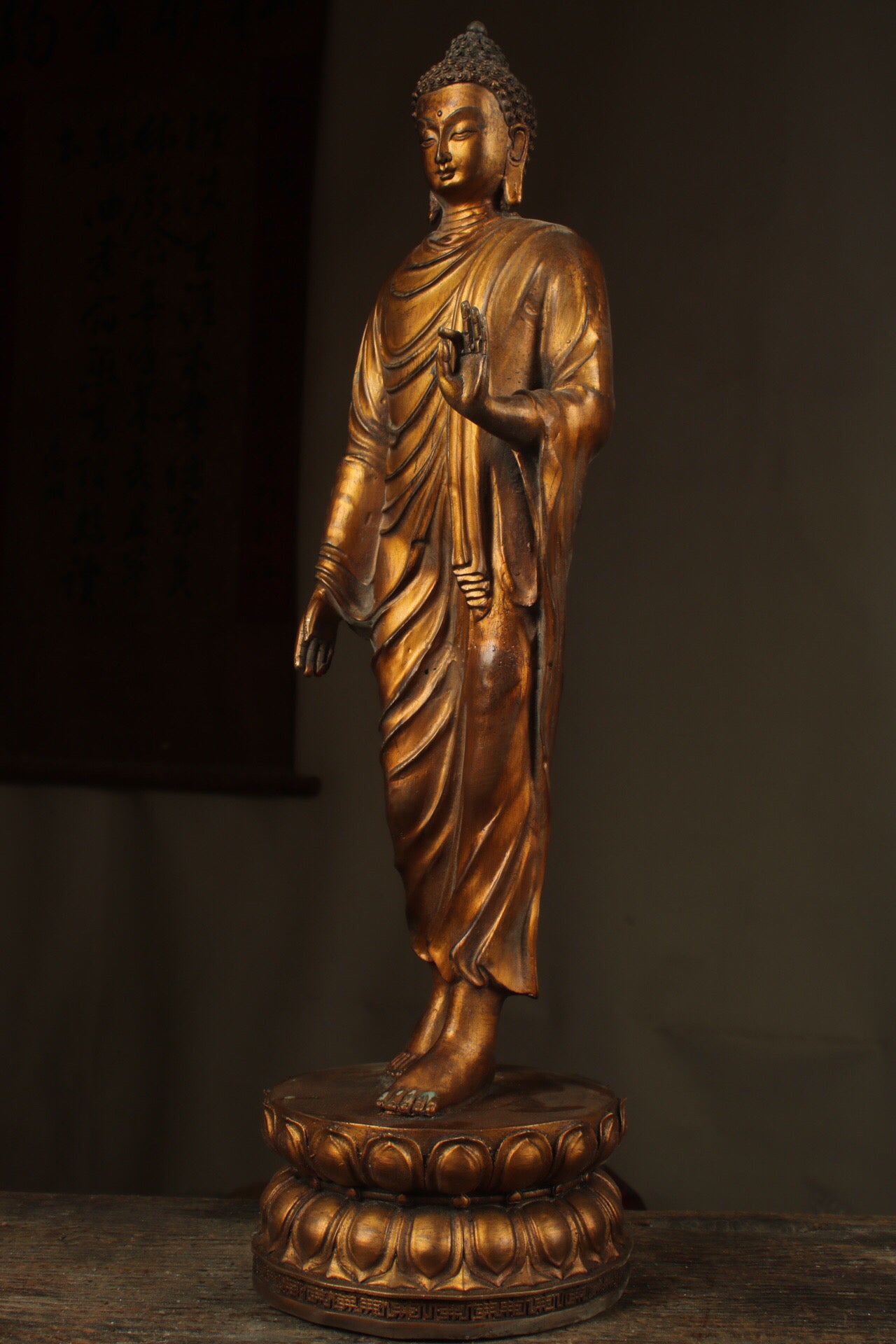 Chinese antique pure copper Buddha statue