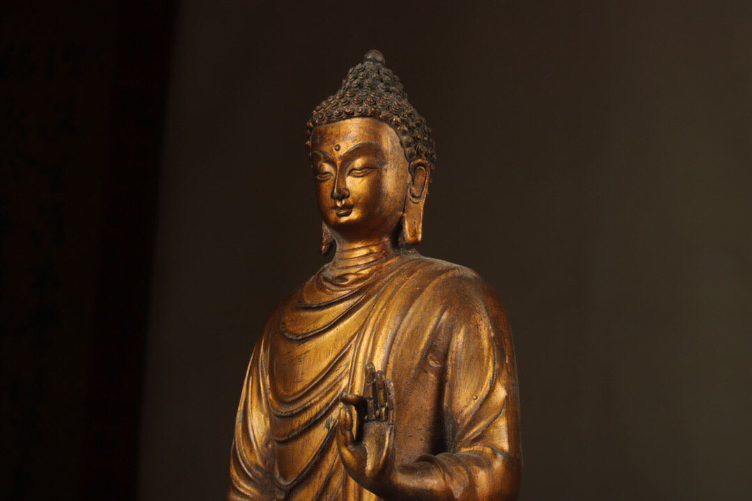 Chinese antique pure copper Buddha statue