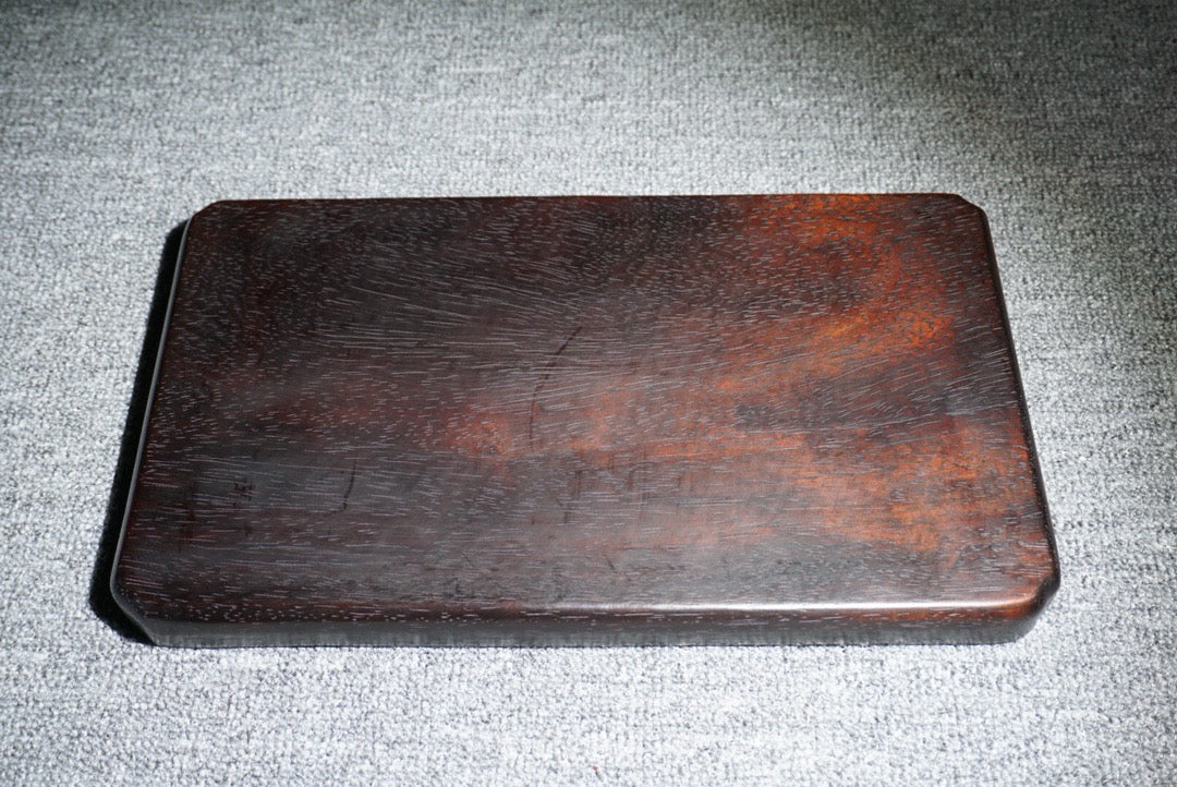 Chinese antique ebony tea plate