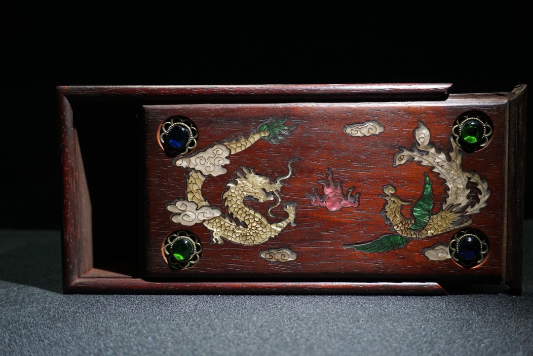 Chinese antique rosewood sliding box
