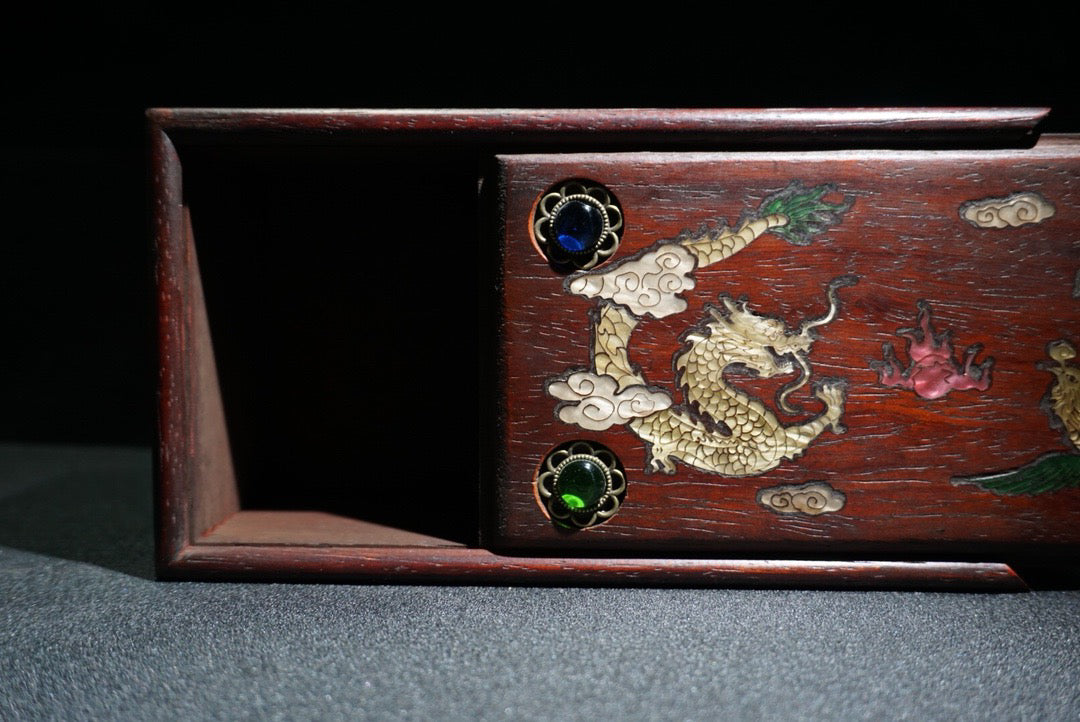 Chinese antique rosewood sliding box