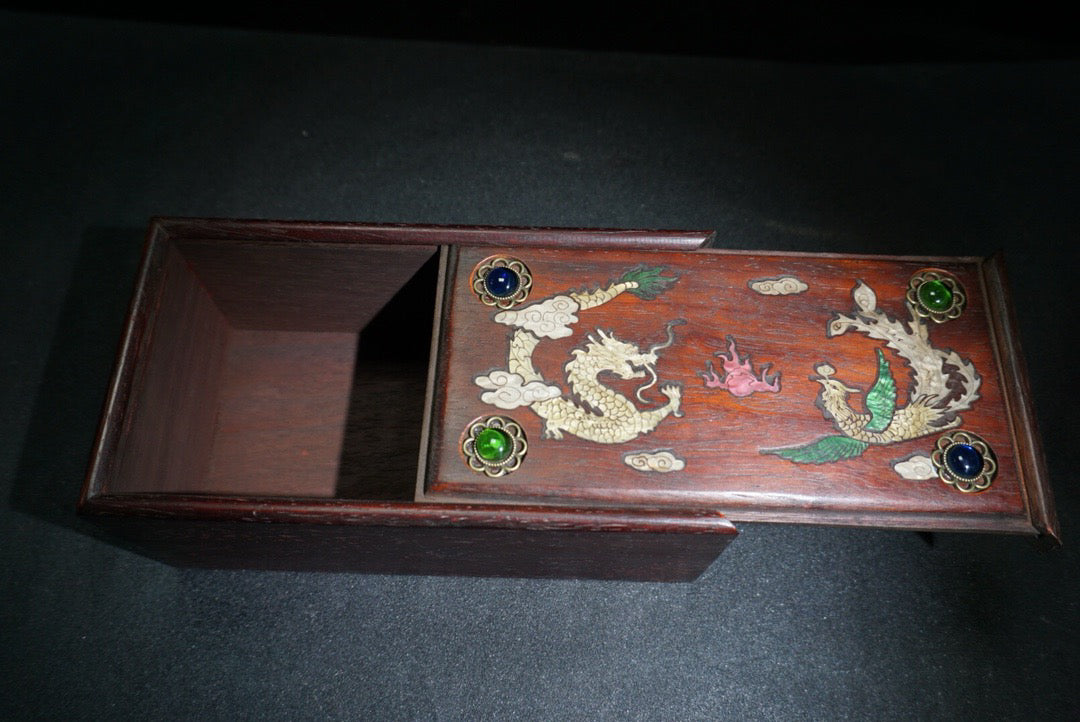 Chinese antique rosewood sliding box