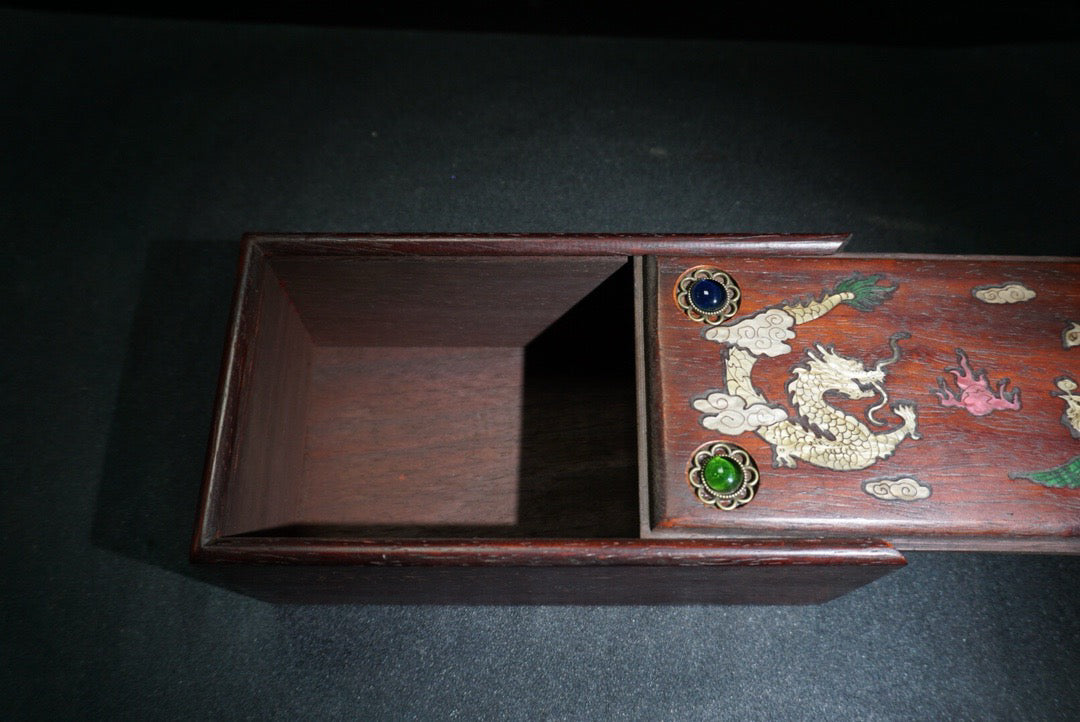 Chinese antique rosewood sliding box