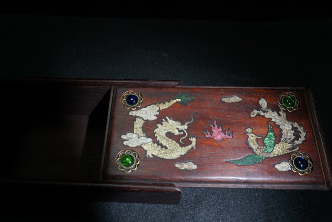Chinese antique rosewood sliding box