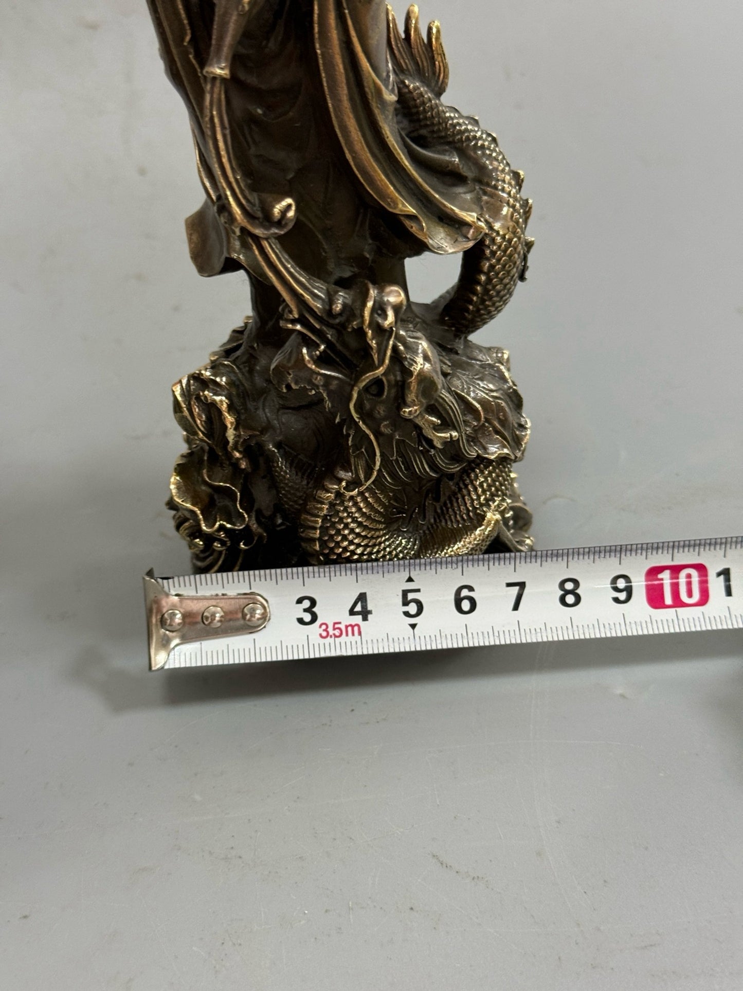 Pure copper antique imperial dragon Guanyin