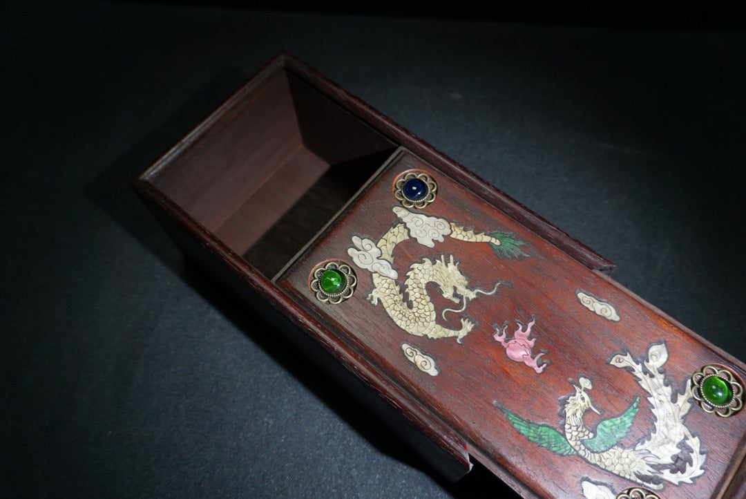 Chinese antique rosewood sliding box