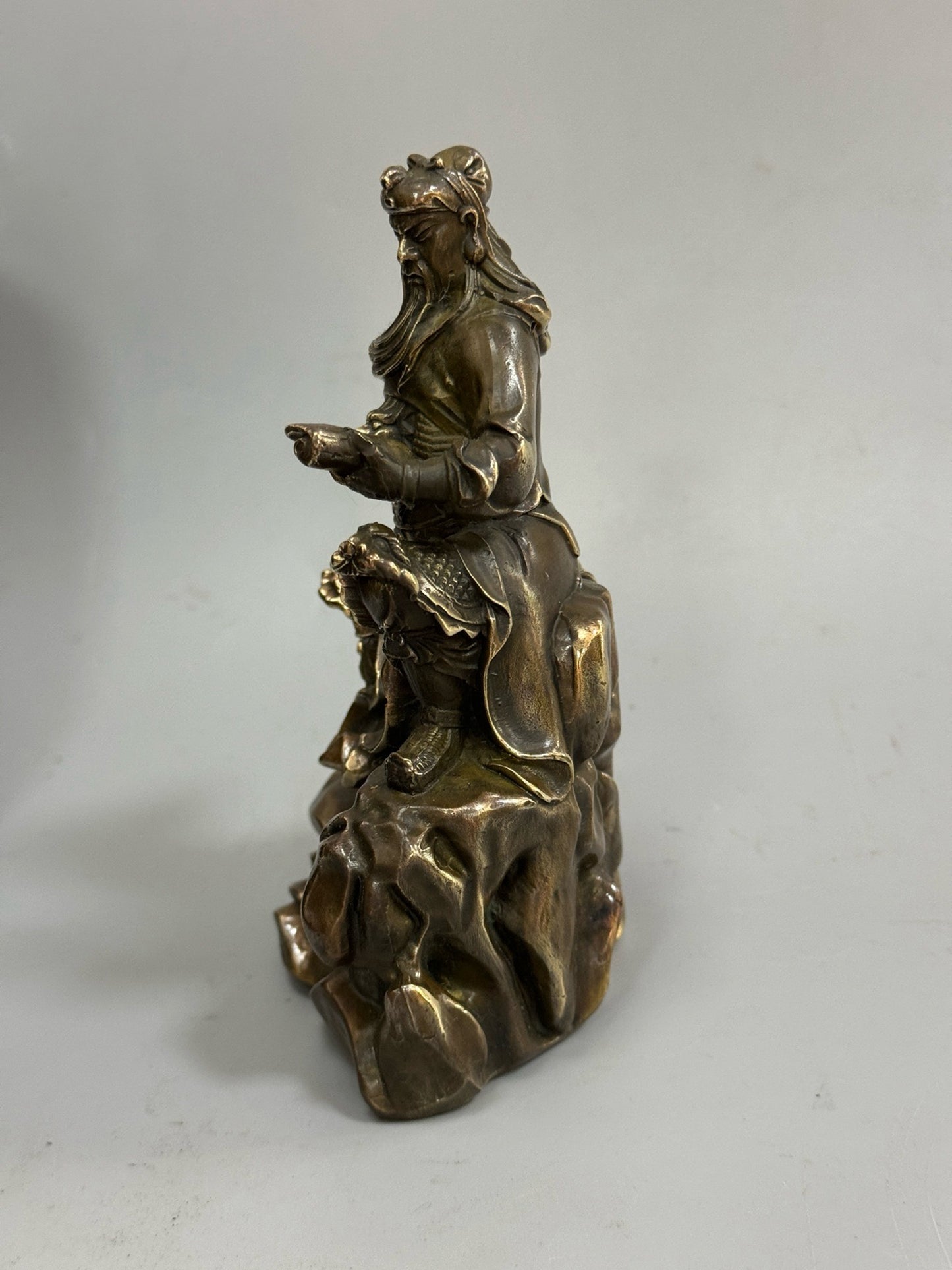 Pure copper antique Mount Guan Gong