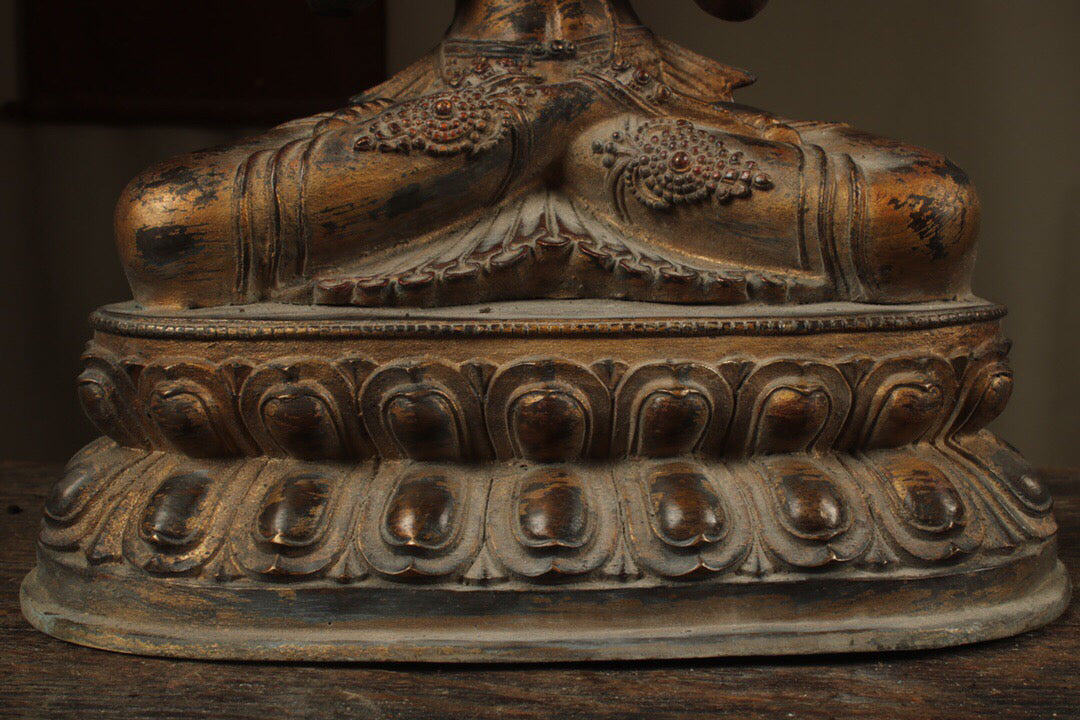 Chinese antique pure copper Maitreya