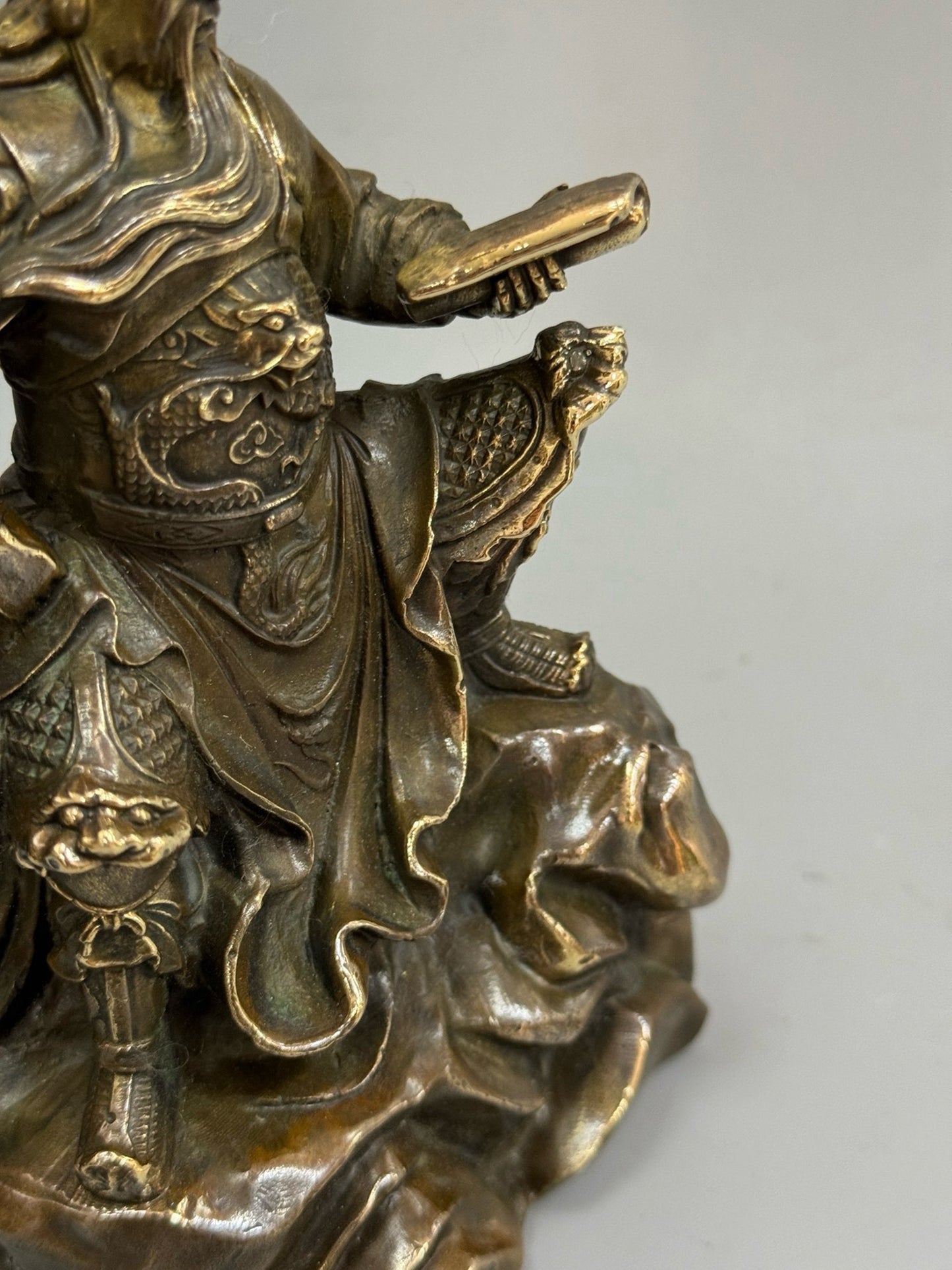 Pure copper antique Mount Guan Gong