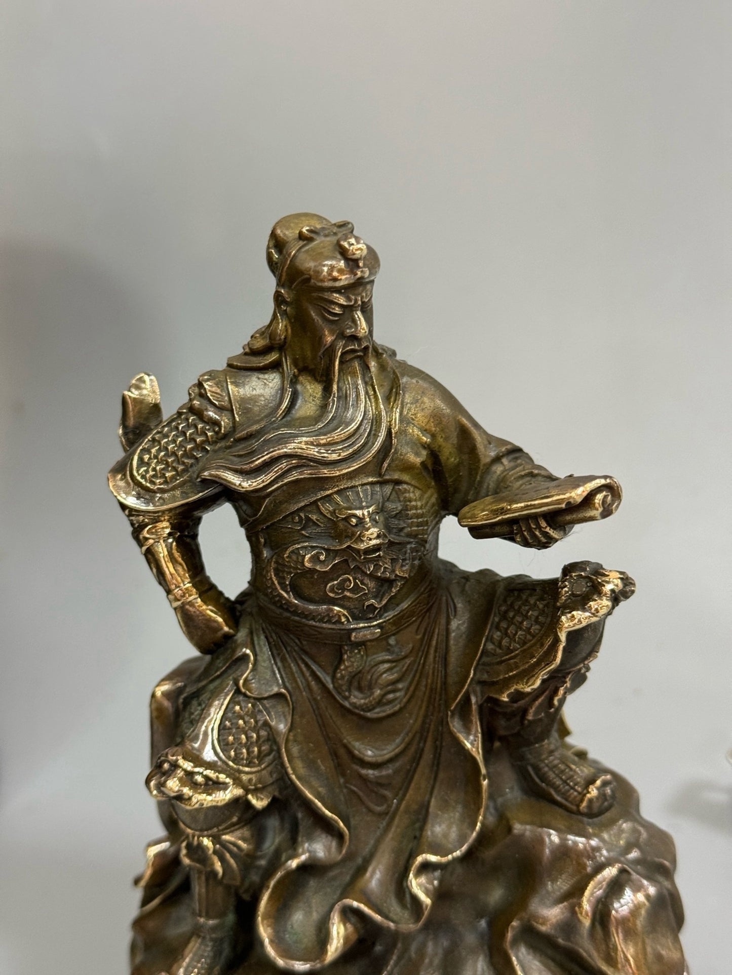 Pure copper antique Mount Guan Gong