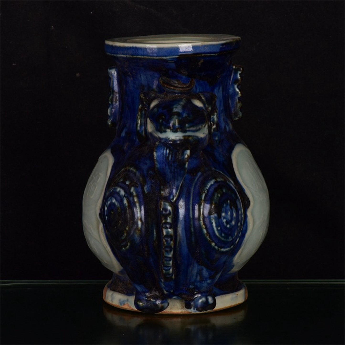 Chinese Antique Double Sheep Zun