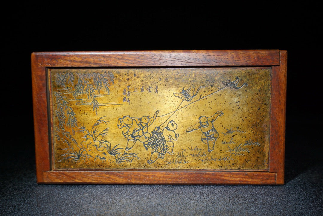 Chinese antique rosewood jewelry box