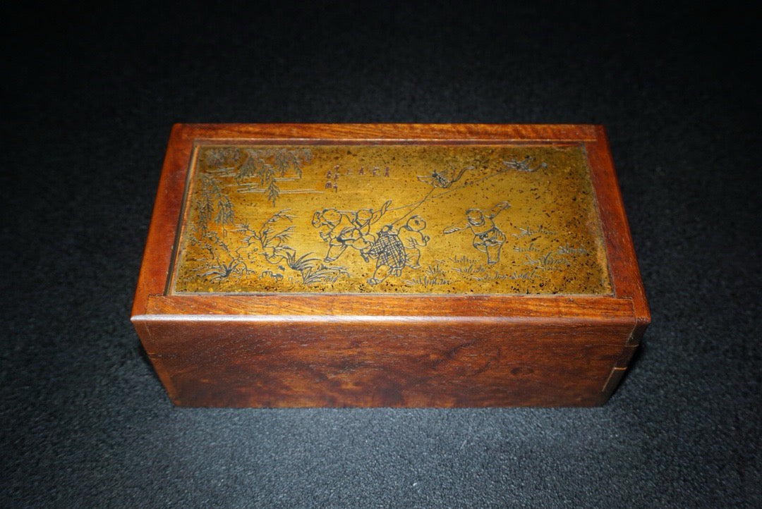 Chinese antique rosewood jewelry box