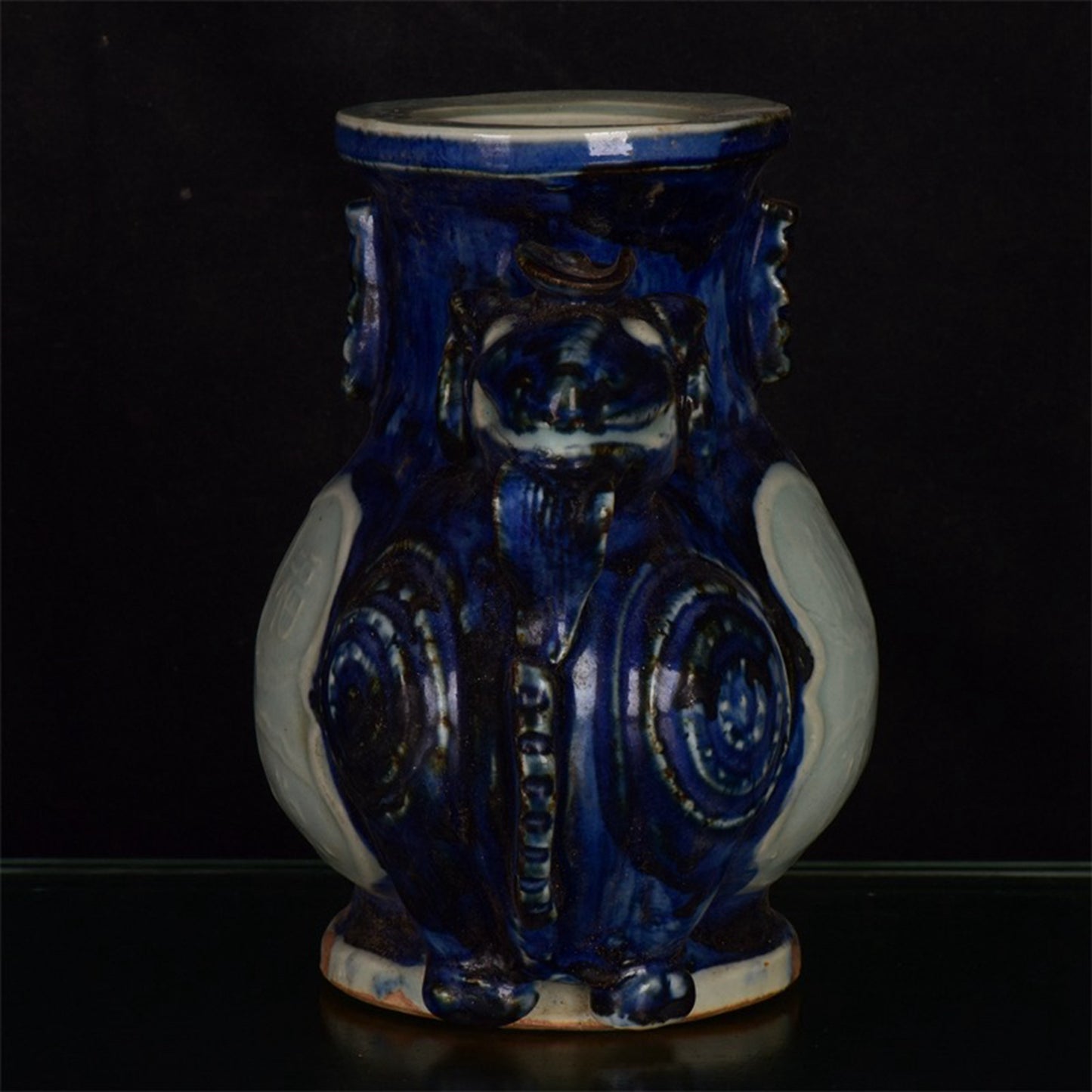 Chinese Antique Double Sheep Zun