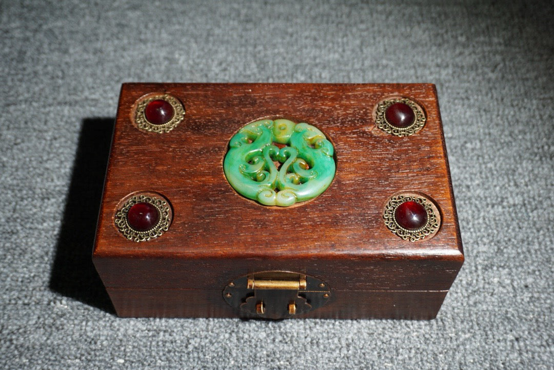 Chinese antique rosewood jewelry box