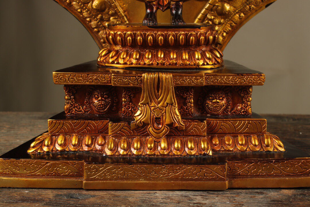 Chinese antique pure copper Thousand Handed Guanyin