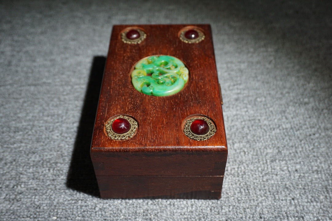 Chinese antique rosewood jewelry box