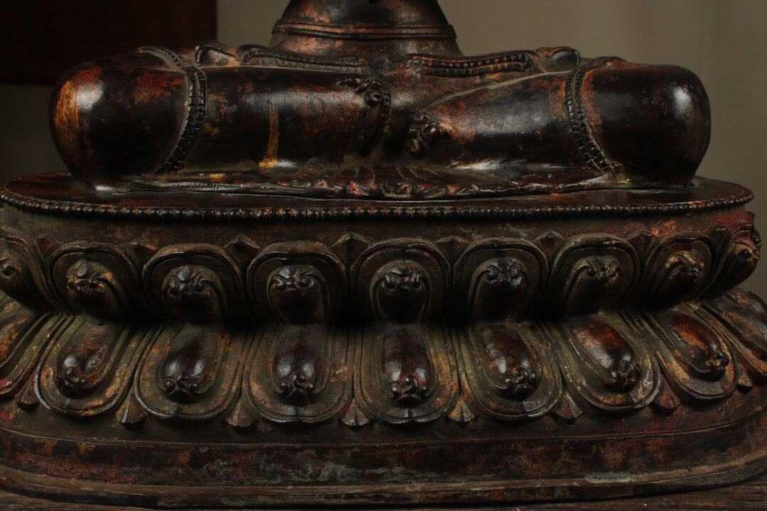 Chinese antique pure copper Maitreya