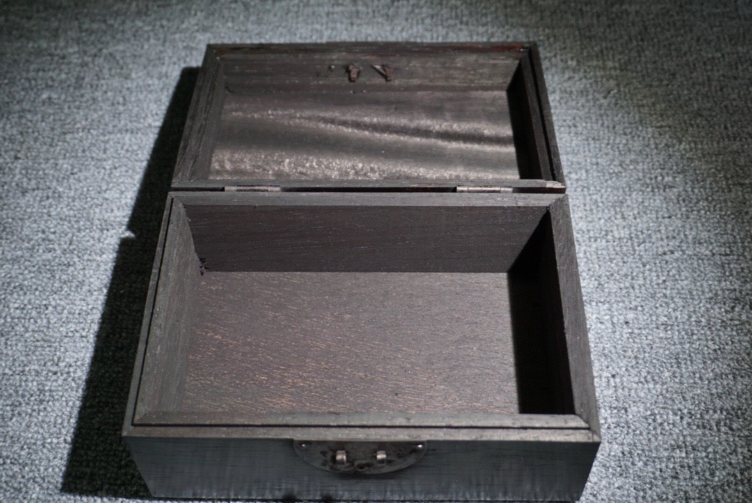Chinese antique ebony jewelry box