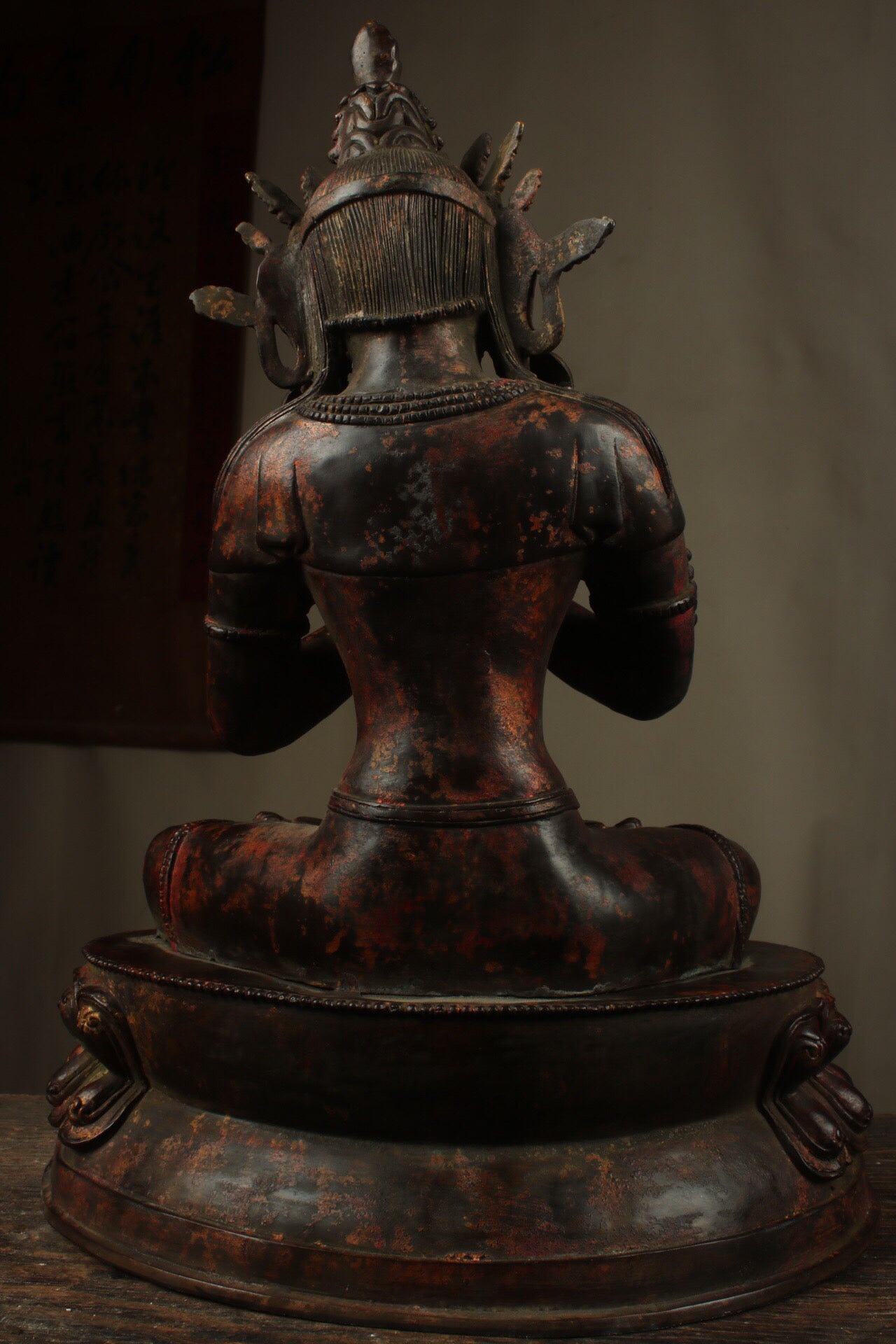 Chinese antique pure copper Maitreya