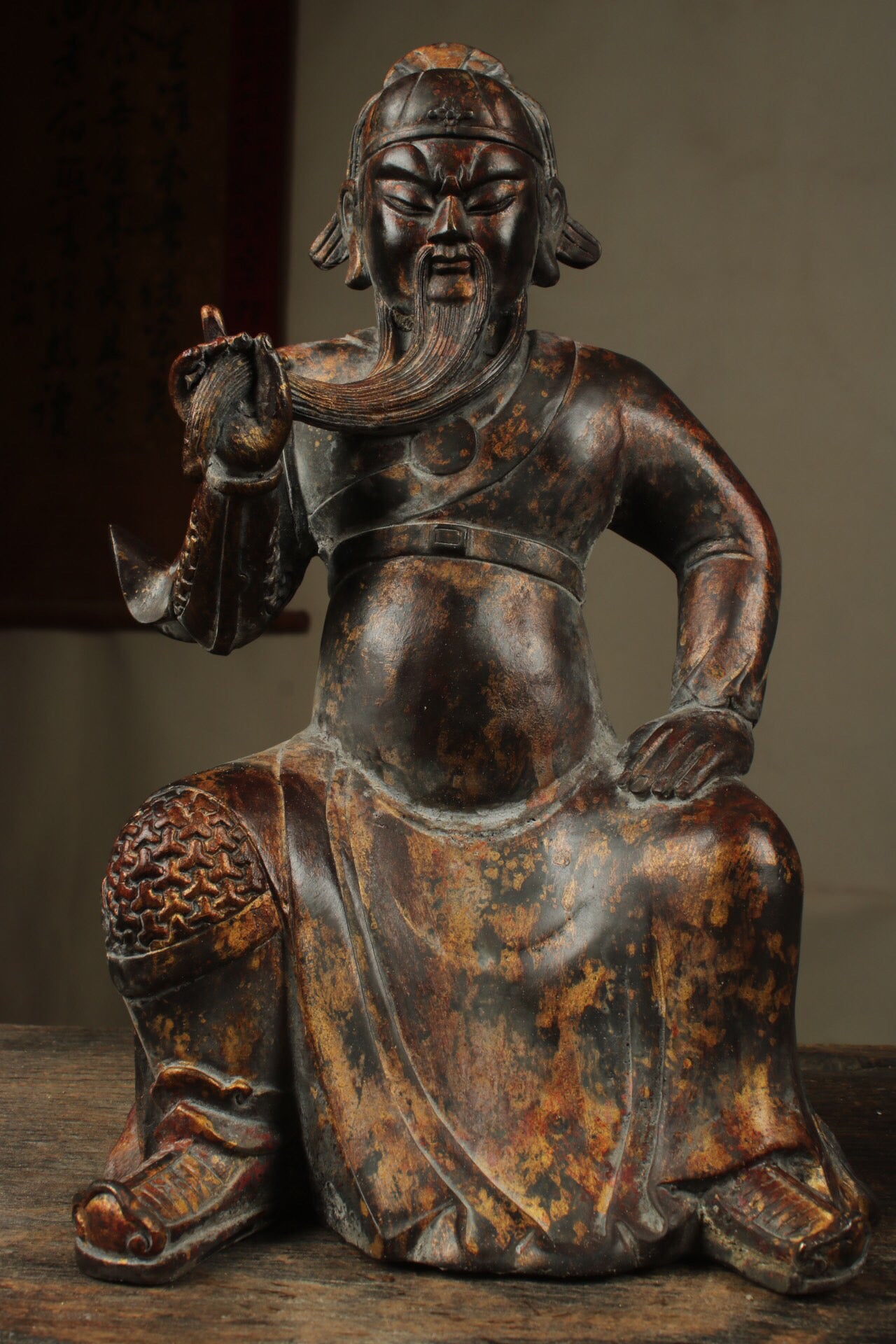 Chinese antique pure copper Guan Gong