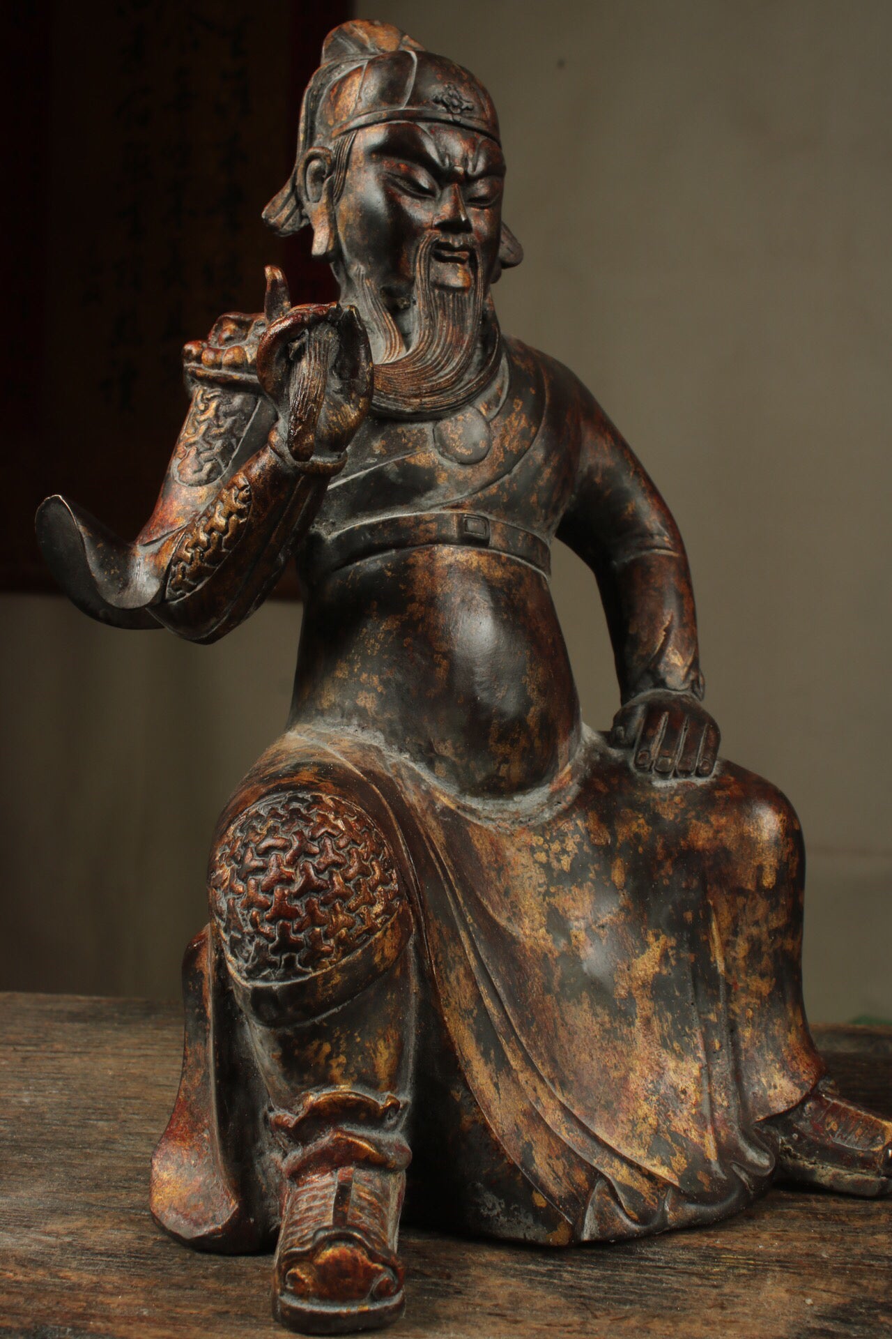 Chinese antique pure copper Guan Gong