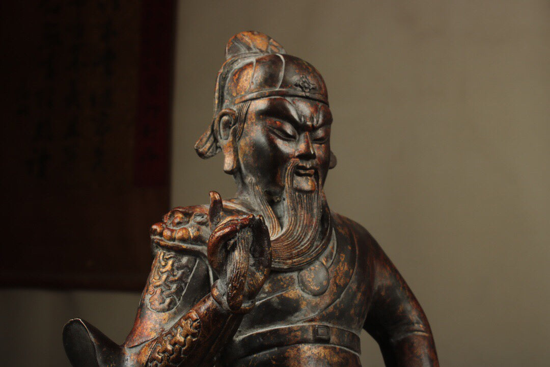 Chinese antique pure copper Guan Gong