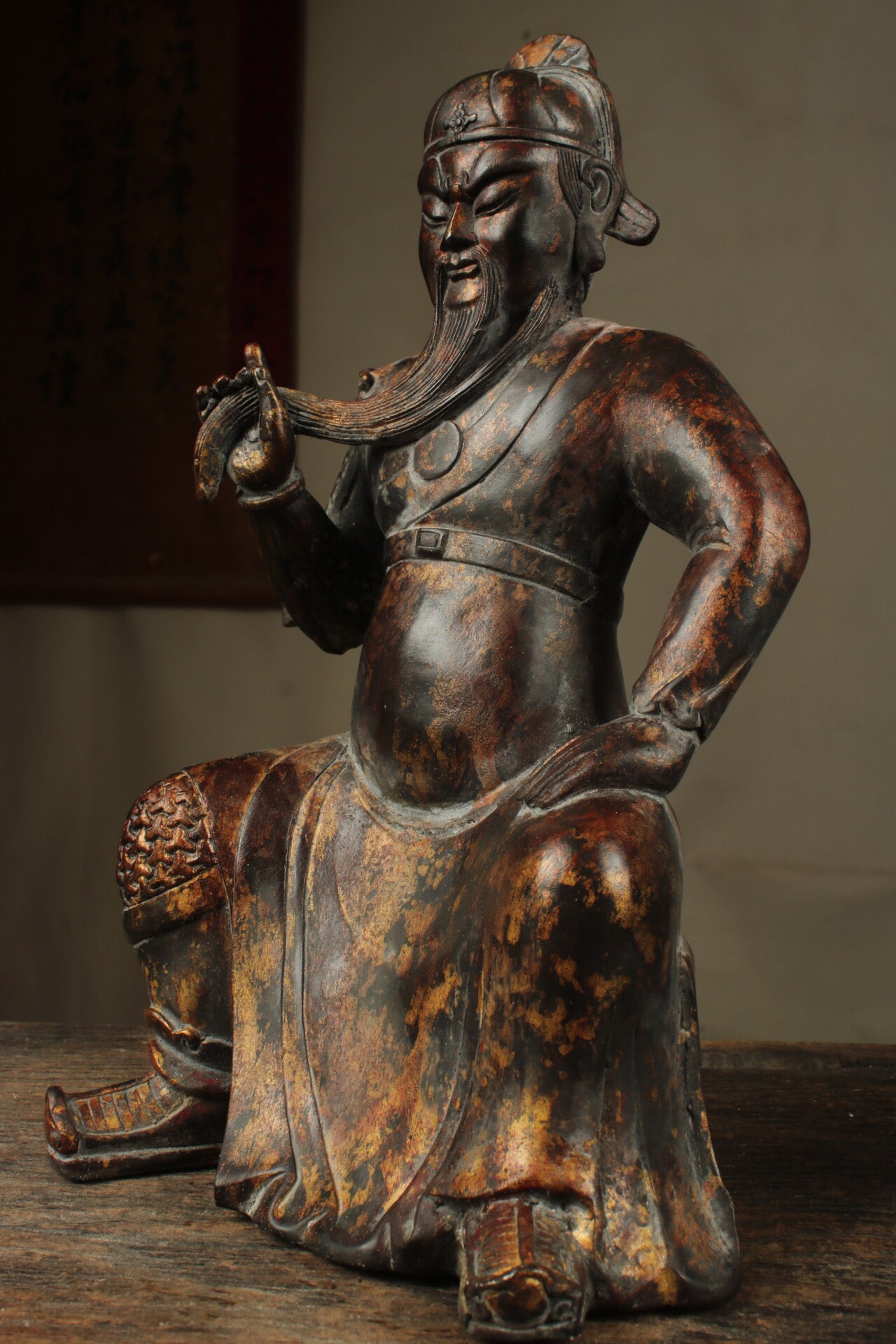 Chinese antique pure copper Guan Gong