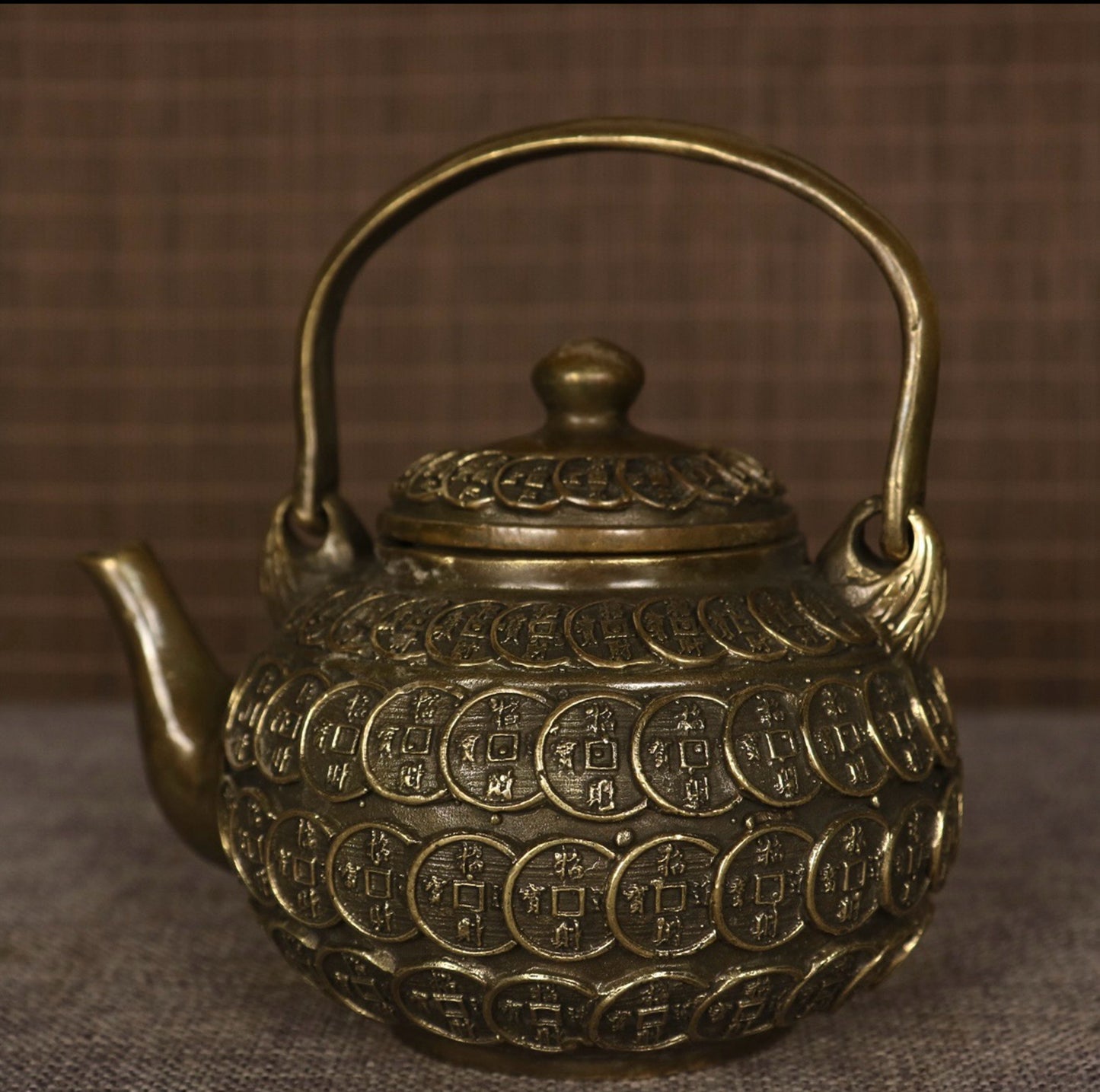 Pure copper antique coin pot