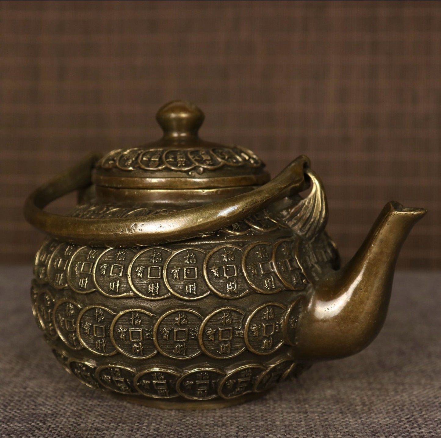 Pure copper antique coin pot