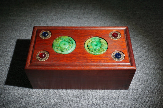 Chinese Antique Redwood Sliding Box