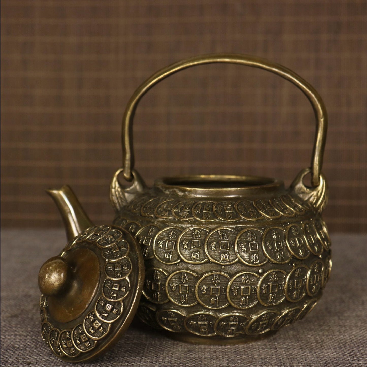 Pure copper antique coin pot