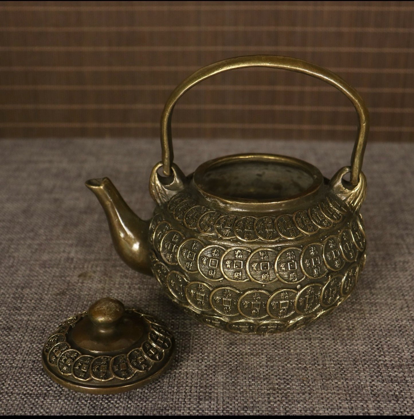 Pure copper antique coin pot