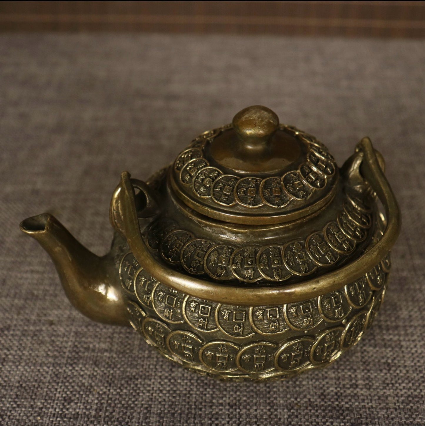 Pure copper antique coin pot