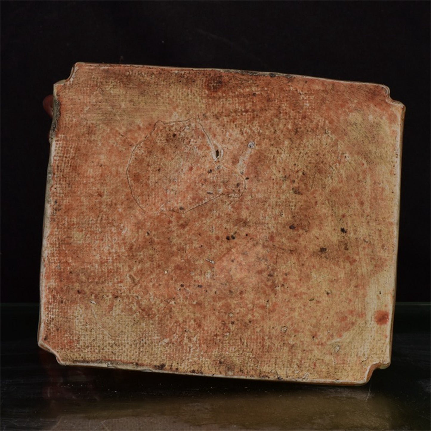 Chinese antique glazed red temple sculptures