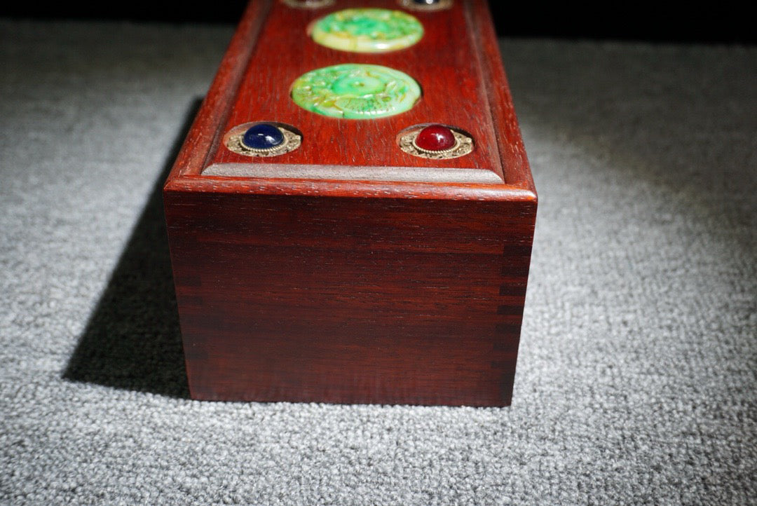 Chinese Antique Redwood Sliding Box