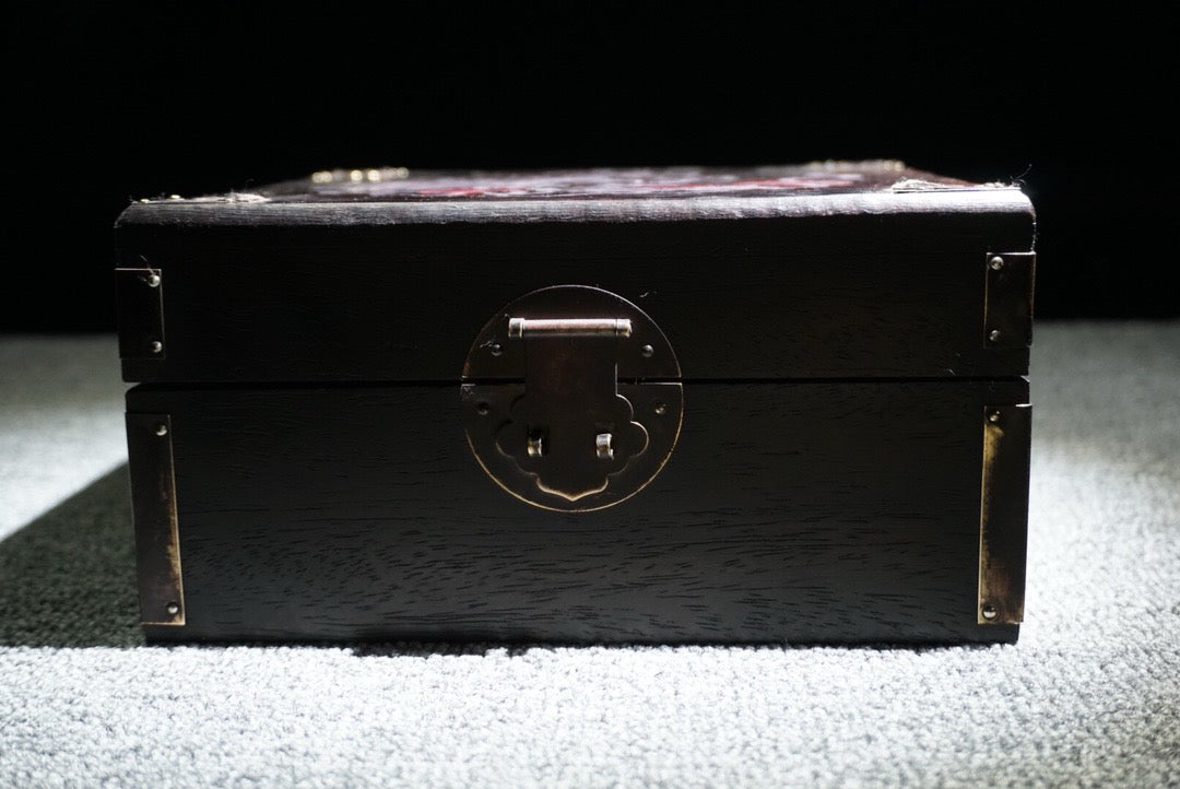 Chinese antique ebony jewelry box