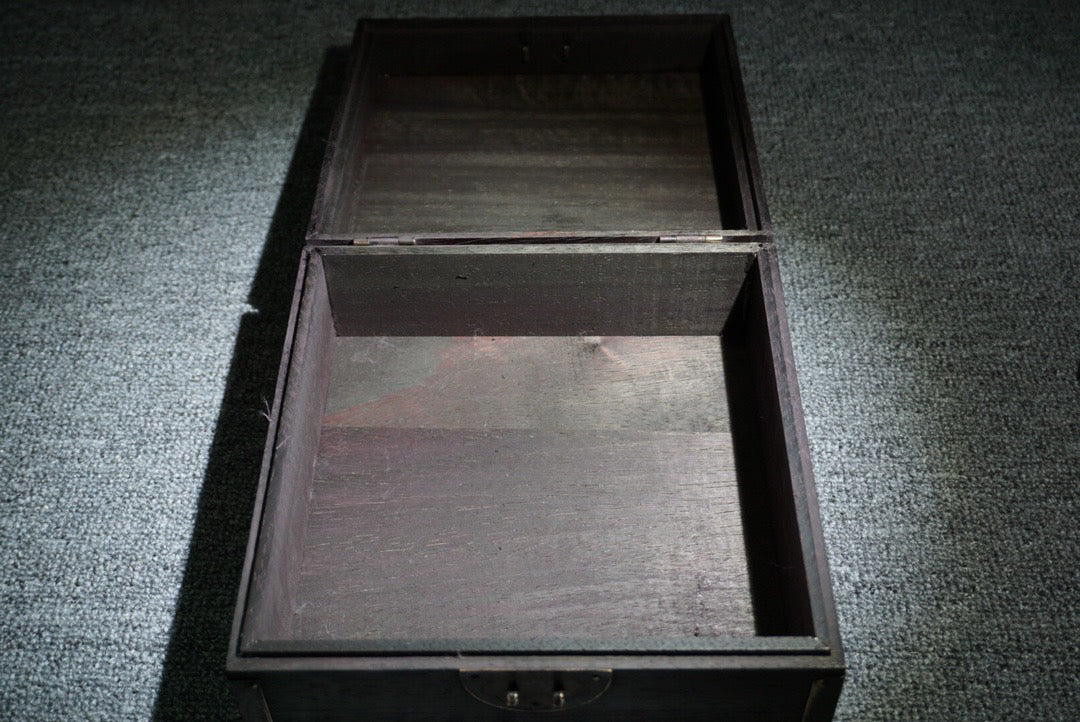 Chinese antique ebony jewelry box