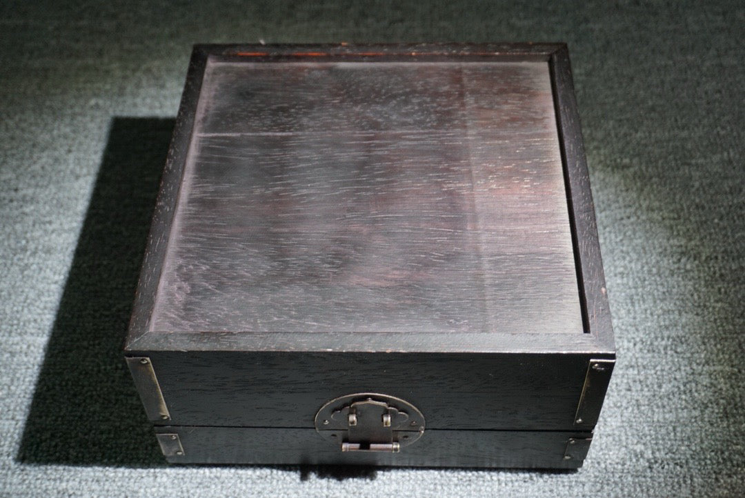 Chinese antique ebony jewelry box