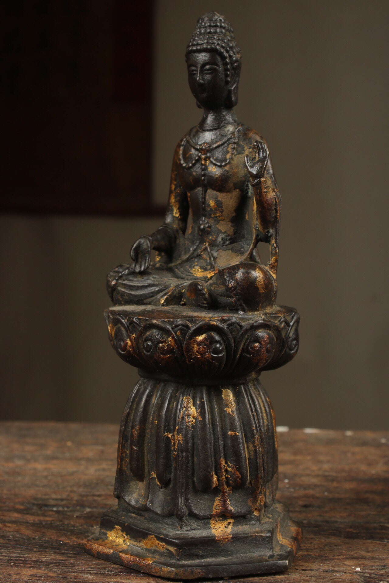 Chinese antique pure copper Buddha statue
