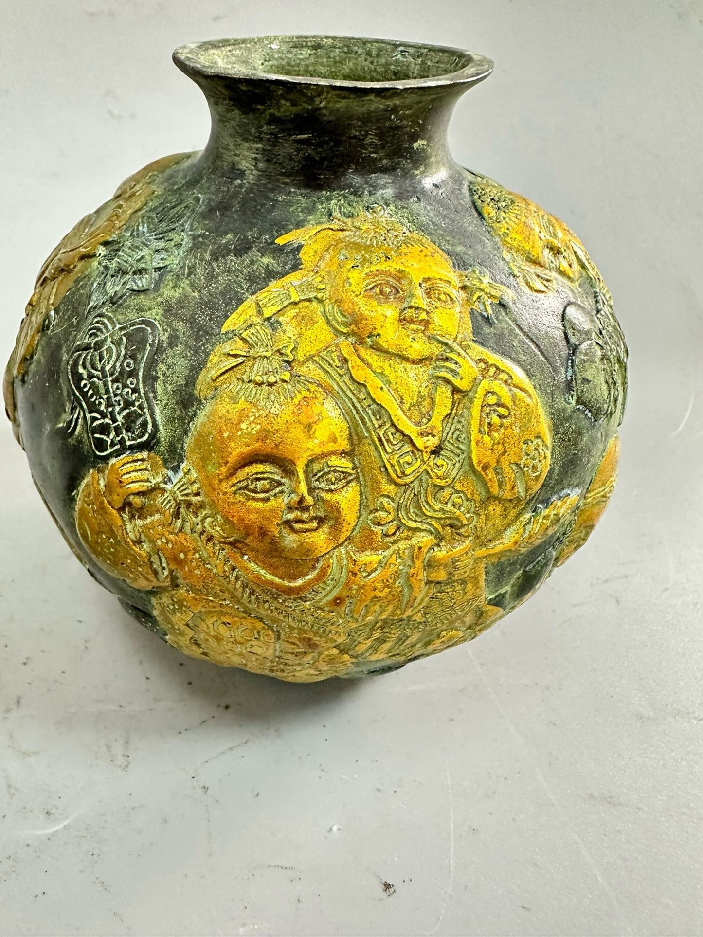 Pure copper antique gilded children's jar
