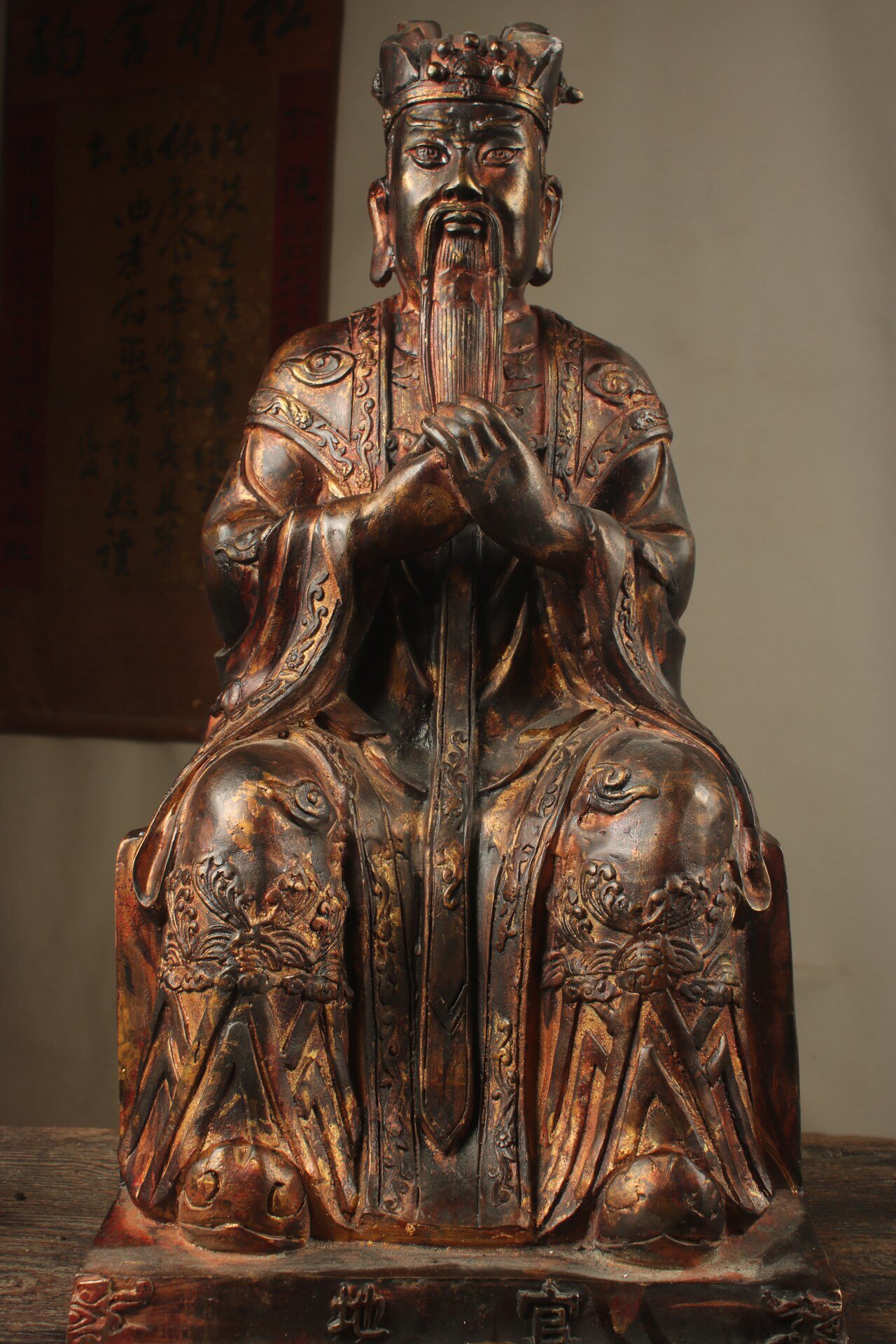 Chinese antique pure copper Buddha statue