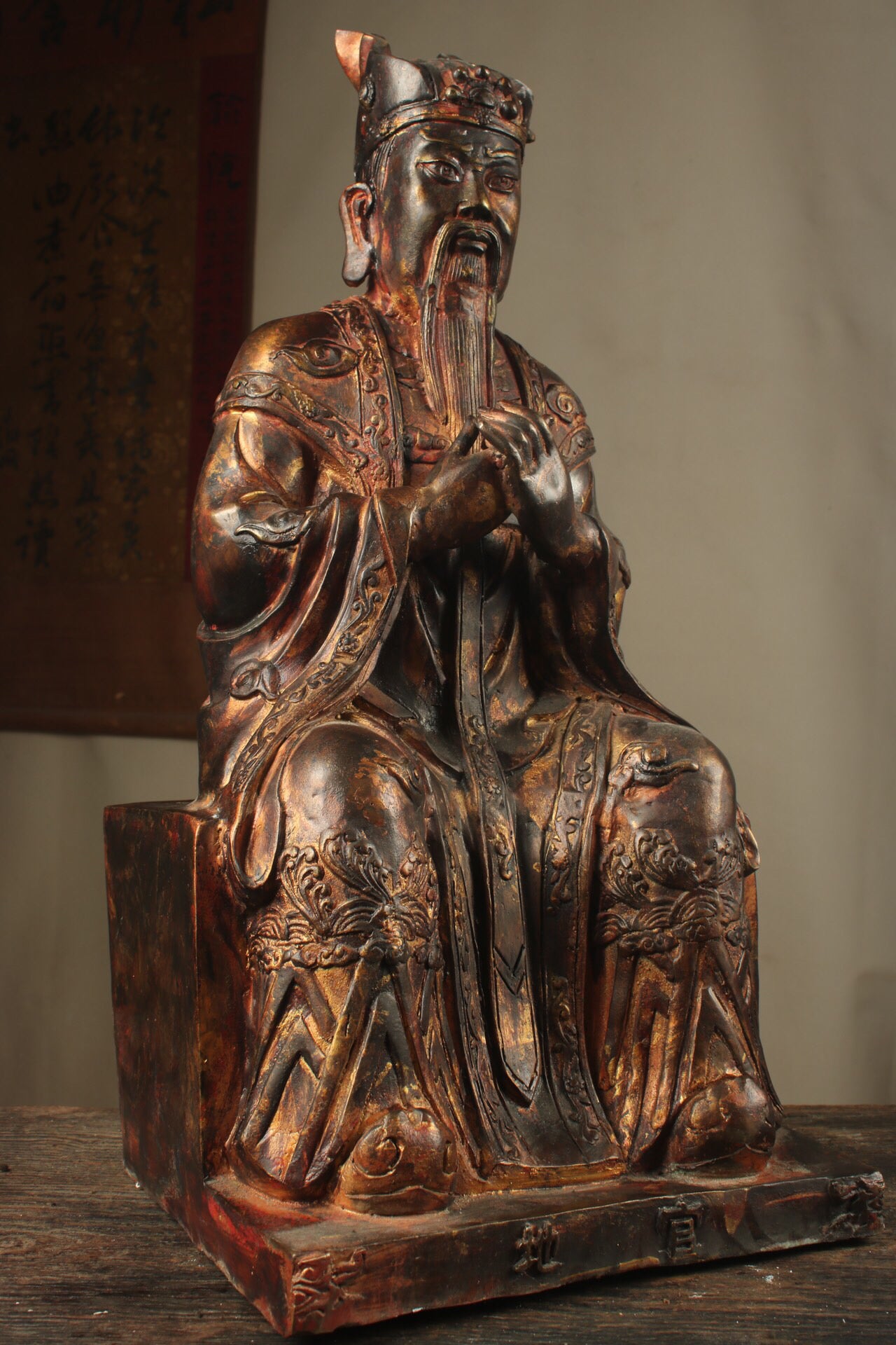 Chinese antique pure copper Buddha statue